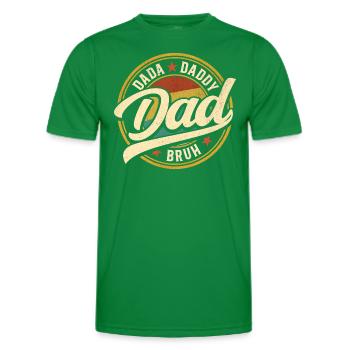 Dada Papa Bruh Vatertagsgeschenk 2024 - Männer Funktions-T-Shirt - Kelly Green - Vorne - AI Model Male 178 dark (178cm)