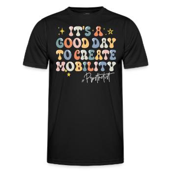 A good day sentence motivation orthoprosthetist - Men's Functional T-Shirt - black - Front - AI Model Male 178 dark (178cm)