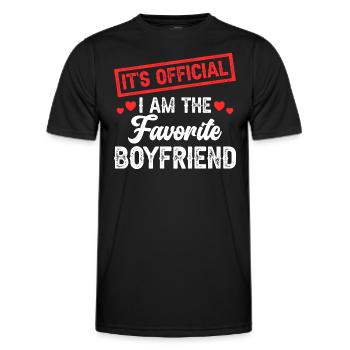 Ich bin der Lieblingsfreund, Bachelorette, Hund und Hochzeit - Männer Funktions-T-Shirt - Schwarz - Vorne - AI Model Male 178 dark (178cm)