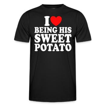I love being her sweet potato thanksgiving couple - Men's Functional T-Shirt - black - Front - AI Model Male 178 dark (178cm)