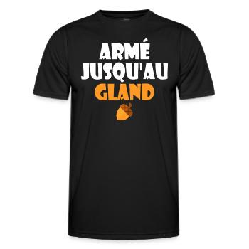 Bewaffnet bis auf die Knochen Humor Französischer Ausdruck - Männer Funktions-T-Shirt - Schwarz - Vorne - AI Model Male 178 dark (178cm)