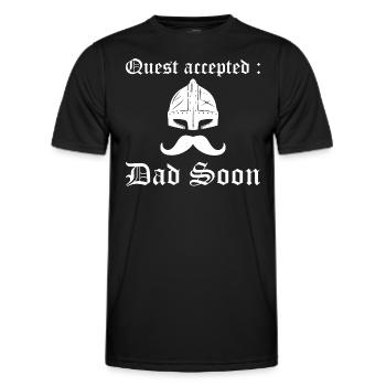 Humor RPG Geek Father Soon To Be Dad - Men's Functional T-Shirt - black - Front - AI Model Male 178 dark (178cm)