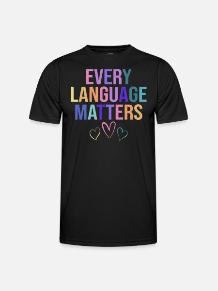 Éducation Bilingue Humour Enseignant - T-shirt sport Homme - noir