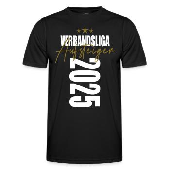 Aufsteiger Verbandsliga 2025 Aufstiegstrikot - Männer Funktions-T-Shirt - Schwarz - Vorne - AI Model Male 178 dark (178cm)