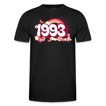 Retro 1993 Geburtstagsfeier Frau 30 Jahre - Männer Funktions-T-Shirt - Schwarz - Vorne - AI Model Male 178 dark (178cm)
