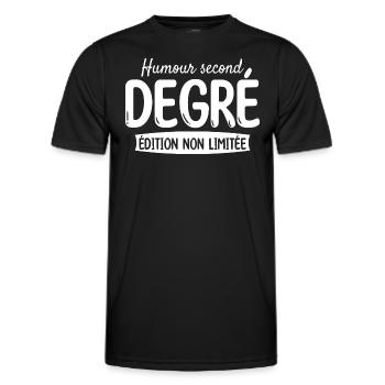 Édition Non Limitée Humour Second Degré - T-shirt sport Homme - noir - Devant - AI Model Male 178 dark (178cm)