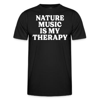 Fan Music Relaxation Therapy Nature Music - Men's Functional T-Shirt - black - Front - AI Model Male 178 dark (178cm)