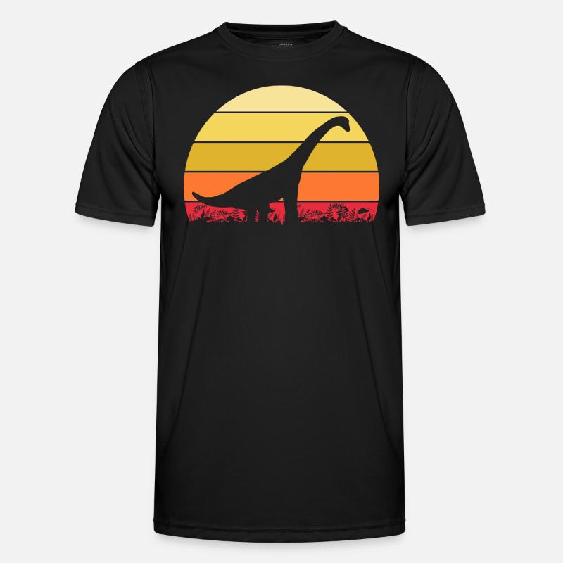 Archaeologist Dino Brachiosaurus Dinosaur - Men's Functional T-Shirt - black