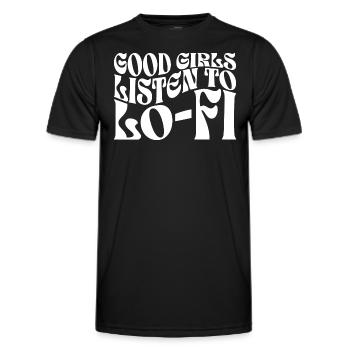 Mädchen Lofi B - Männer Funktions-T-Shirt - Schwarz - Vorne - AI Model Male 178 dark (178cm)