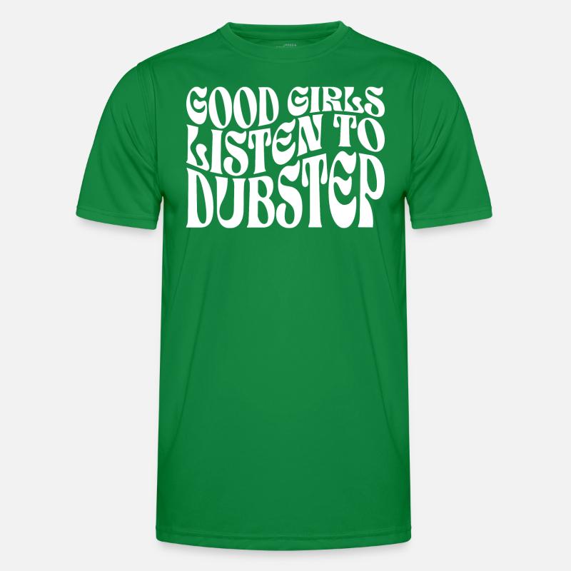 Mädchen hören Dubstep-Musik Männer Funktions-T-Shirt
