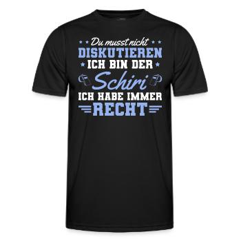 Schiedsrichter Spruch Männer Schiri - Männer Funktions-T-Shirt - Schwarz - Vorne - AI Model Male 178 dark (178cm)