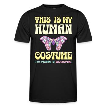Costume Papillon Humour Costume D'Halloween - T-shirt sport Homme - noir - Devant - AI Model Male 178 dark (178cm)