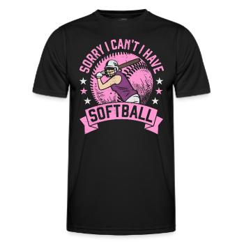 Tut mir leid, ich kann nicht Softball haben - Männer Funktions-T-Shirt - Schwarz - Vorne - AI Model Male 178 dark (178cm)