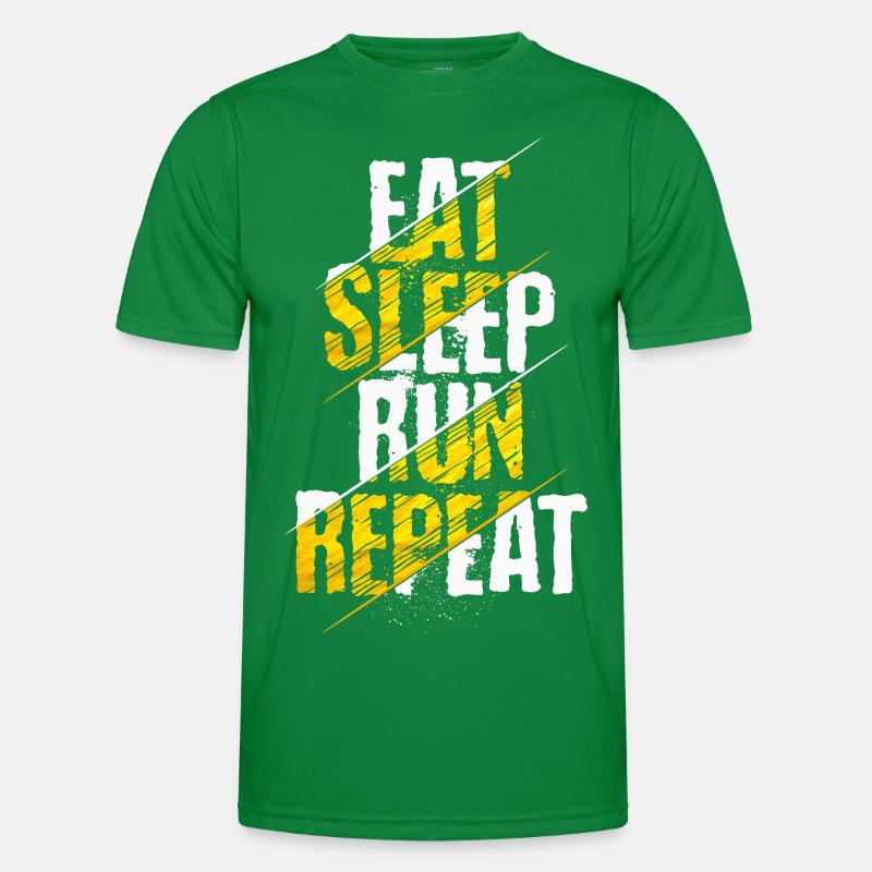 Eat Sleep Run Repeat Running Motivation Runner Männer Funktions-T-Shirt