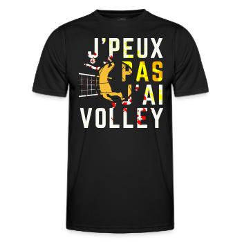 Ich kann nicht Volley - Männer Funktions-T-Shirt - Schwarz - Vorne - AI Model Male 178 dark (178cm)