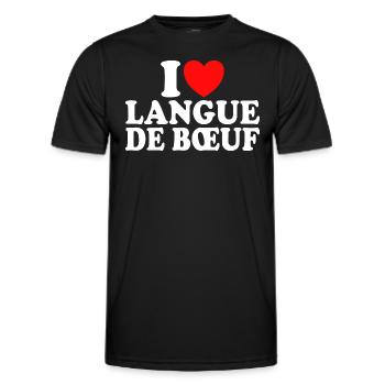 Boucher I Love Langue De Boeuf - T-shirt sport Homme - noir - Devant - AI Model Male 178 dark (178cm)