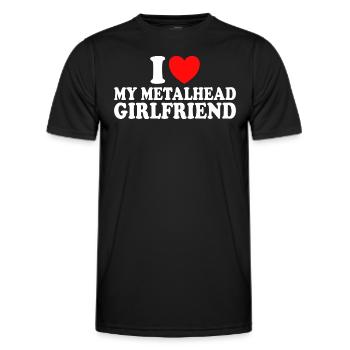 J'Adore Le Metal J'aime Ma Petite Amie Metalleuse - T-shirt sport Homme - noir - Devant - AI Model Male 178 dark (178cm)