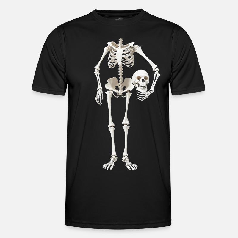 Skeleton Costume Skull Skull - Men's Functional T-Shirt - black