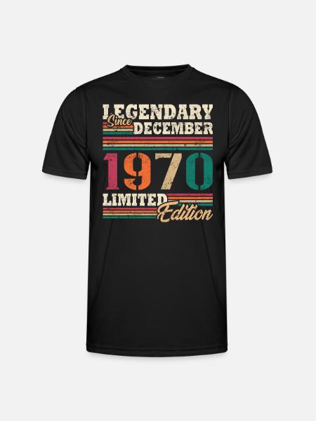 Légendaire Décembre 1970 édition limitée - T-shirt sport Homme - noir