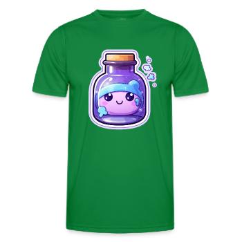 Cute Kawaii Potion - Men's Functional T-Shirt - kelly green - Front - AI Model Male 178 dark (178cm)