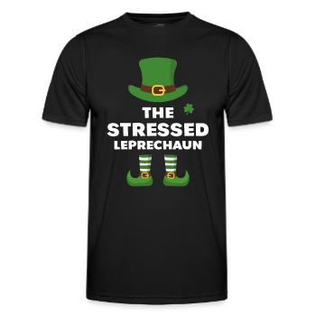 The Stressed Leprechaun - Men's Functional T-Shirt - black - Front - AI Model Male 178 dark (178cm)