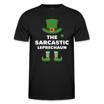 Le lutin sarcastique - T-shirt sport Homme - noir - Devant - AI Model Male 178 dark (178cm)