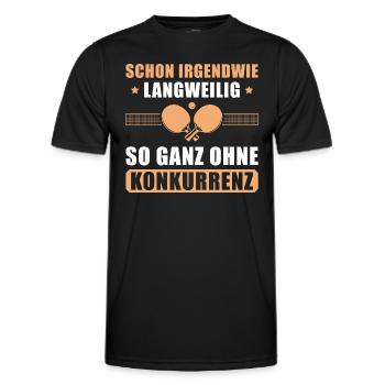 Tischtennis Spieler Langweilig ohne Konkurrenz - Männer Funktions-T-Shirt - Schwarz - Vorne - AI Model Male 178 dark (178cm)