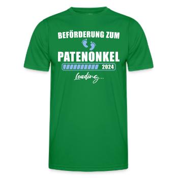 Patenonkel 2024 Schwangerschaft ankündigen - Männer Funktions-T-Shirt - Kelly Green - Vorne - AI Model Male 178 dark (178cm)