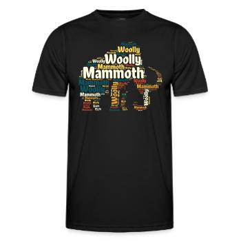 Mammouth Laineux Nuage De Mots Mammouth Homme - T-shirt sport Homme - noir - Devant - AI Model Male 178 dark (178cm)