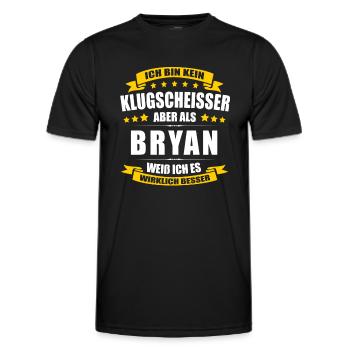 Name Bryan Vorname Klugscheisser Namenstag - Männer Funktions-T-Shirt - Schwarz - Vorne - AI Model Male 178 dark (178cm)