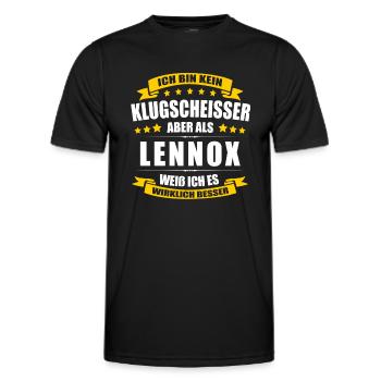 Name Lennox Vorname Klugscheisser Namenstag - Männer Funktions-T-Shirt - Schwarz - Vorne - AI Model Male 178 dark (178cm)