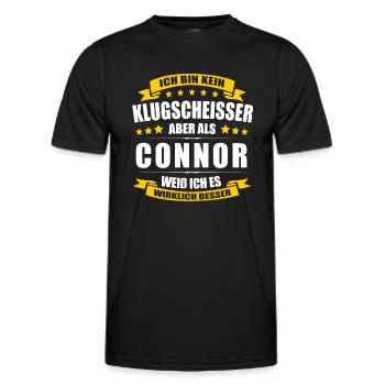 Name Connor Vorname Klugscheisser Namenstag - Männer Funktions-T-Shirt - Schwarz - Vorne - AI Model Male 178 dark (178cm)