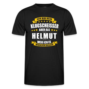 Name Helmut Vorname Klugscheisser Namenstag - Männer Funktions-T-Shirt - Schwarz - Vorne - AI Model Male 178 dark (178cm)