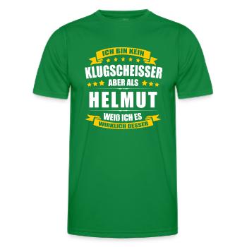 Name Helmut Vorname Klugscheisser Namenstag - Männer Funktions-T-Shirt - Kelly Green - Vorne - AI Model Male 178 dark (178cm)