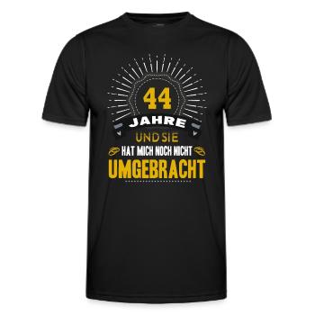 44 Hochzeitstag Mann 44 Jahre Ehe Snenhochzeit - Männer Funktions-T-Shirt - Schwarz - Vorne - AI Model Male 178 dark (178cm)