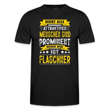 Nicht Alle Menschen Sind Prominent Flaschner - Männer Funktions-T-Shirt - Schwarz - Vorne - AI Model Male 178 dark (178cm)