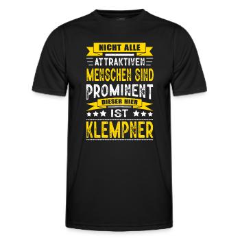 Nicht Alle Menschen Sind Prominent Klempner - Männer Funktions-T-Shirt - Schwarz - Vorne - AI Model Male 178 dark (178cm)