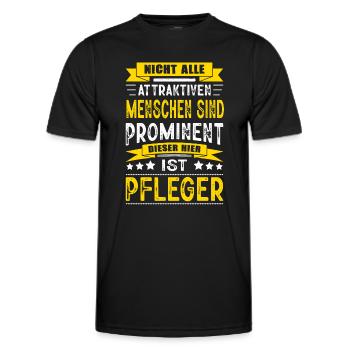 Nicht Alle Menschen Sind Prominent Pfleger - Männer Funktions-T-Shirt - Schwarz - Vorne - AI Model Male 178 dark (178cm)