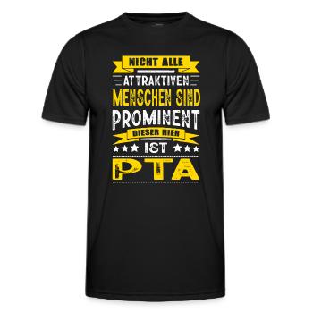 Nicht Alle Menschen Sind Prominent PTA Assistent - Männer Funktions-T-Shirt - Schwarz - Vorne - AI Model Male 178 dark (178cm)