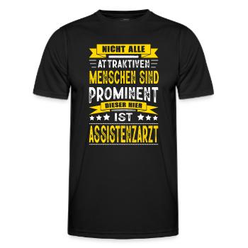 Nicht Alle Menschen Sind Prominent Assistenzarzt - Männer Funktions-T-Shirt - Schwarz - Vorne - AI Model Male 178 dark (178cm)