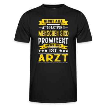 Nicht Alle Menschen Sind Prominent Arzt Facharzt - Männer Funktions-T-Shirt - Schwarz - Vorne - AI Model Male 178 dark (178cm)