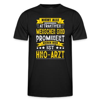 Nicht Alle Menschen Sind Prominent HNO-Arzt Arzt - Männer Funktions-T-Shirt - Schwarz - Vorne - AI Model Male 178 dark (178cm)
