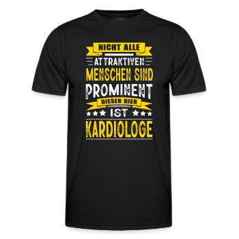 Nicht Alle Menschen Sind Prominent Kardiologe - Männer Funktions-T-Shirt - Schwarz - Vorne - AI Model Male 178 dark (178cm)