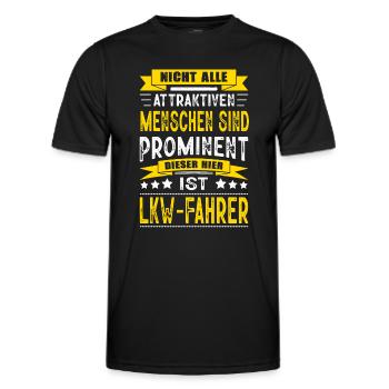 Nicht Alle Menschen Sind Prominent LKW-Fahrer - Männer Funktions-T-Shirt - Schwarz - Vorne - AI Model Male 178 dark (178cm)