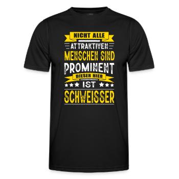 Nicht Alle Menschen Sind Prominent Schweisser - Männer Funktions-T-Shirt - Schwarz - Vorne - AI Model Male 178 dark (178cm)