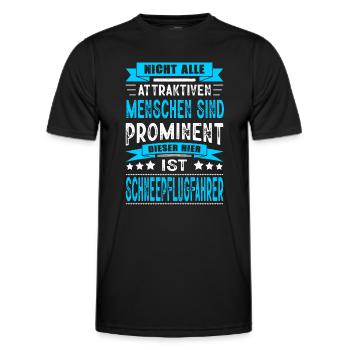Schneepflugfahrer Winterdienst Strassenwärter - Männer Funktions-T-Shirt - Schwarz - Vorne - AI Model Male 178 dark (178cm)