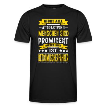 Betonmischerfahrer Spruch LKW-Fahrer Trucker LKW - Männer Funktions-T-Shirt - Schwarz - Vorne - AI Model Male 178 dark (178cm)