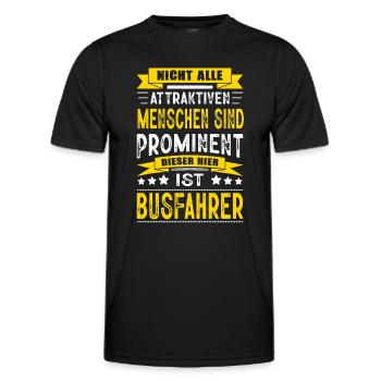 Nicht Alle Menschen Sind Prominent Busfahrer Bus - Männer Funktions-T-Shirt - Schwarz - Vorne - AI Model Male 178 dark (178cm)