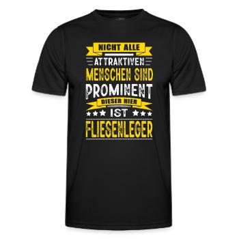 Nicht Alle Menschen Sind Prominent Fliesenleger - Männer Funktions-T-Shirt - Schwarz - Vorne - AI Model Male 178 dark (178cm)
