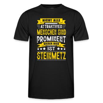 Nicht Alle Menschen Sind Prominent Steinmetz - Männer Funktions-T-Shirt - Schwarz - Vorne - AI Model Male 178 dark (178cm)